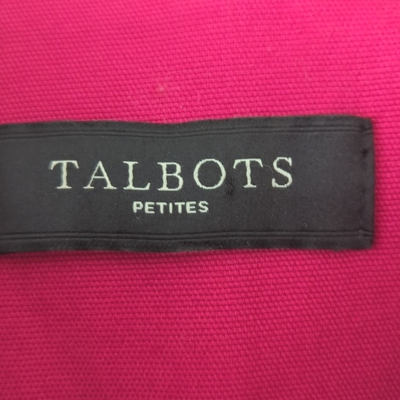 Talbots Cotton Fuchsia Gold Button Jacket - Picture 14 of 15